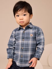 Blue Bear Check Long Sleeve Check Character Shirt (3mths-7yrs) - Image 1 of 7
