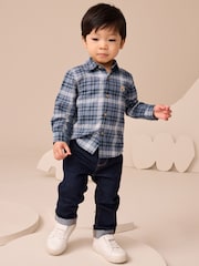 Blue Bear Check Long Sleeve Check Character Shirt (3mths-7yrs) - Image 2 of 7