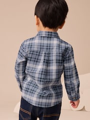 Blue Bear Check Long Sleeve Check Character Shirt (3mths-7yrs) - Image 3 of 7