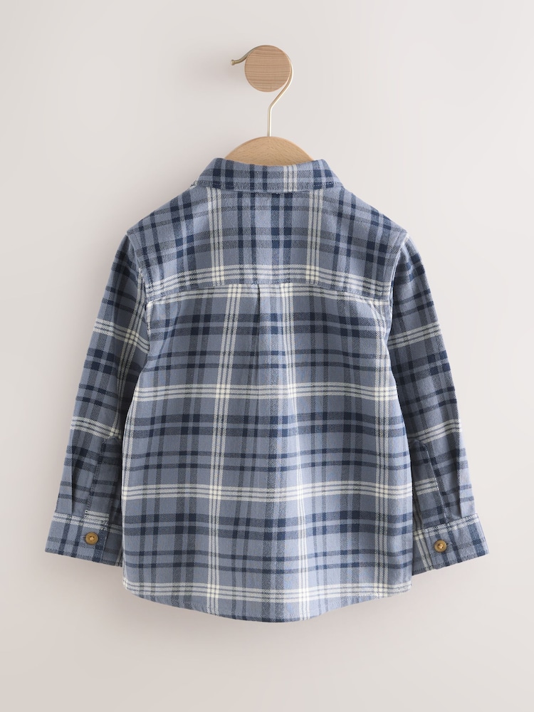 Blue Bear Check Long Sleeve Check Character Shirt (3mths-7yrs) - Image 5 of 7