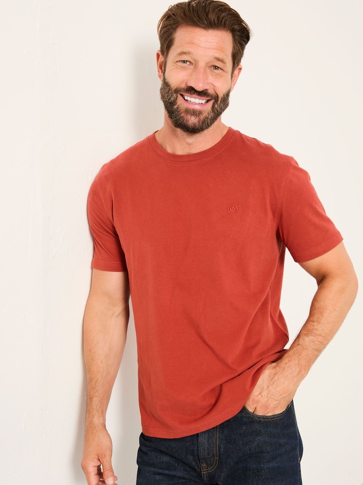 FatFace Lulworth Terracotta T-Shirt - Image 1 of 5 FatFace Lulworth Terracotta T-Shirt - Image 1 of 5