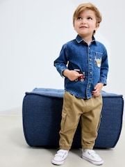 Blue Long Sleeve Denim Character Shirt (3mths-7yrs) - Image 2 of 15