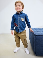Blue Long Sleeve Denim Character Shirt (3mths-7yrs) - Image 9 of 15