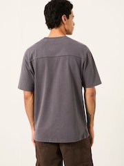 FatFace Arne Charcoal Grey Heavyweight Relaxed Fit Tshirt - Image 2 of 5