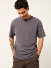 FatFace Arne Charcoal Grey Heavyweight Relaxed Fit Tshirt - Image 4 of 5