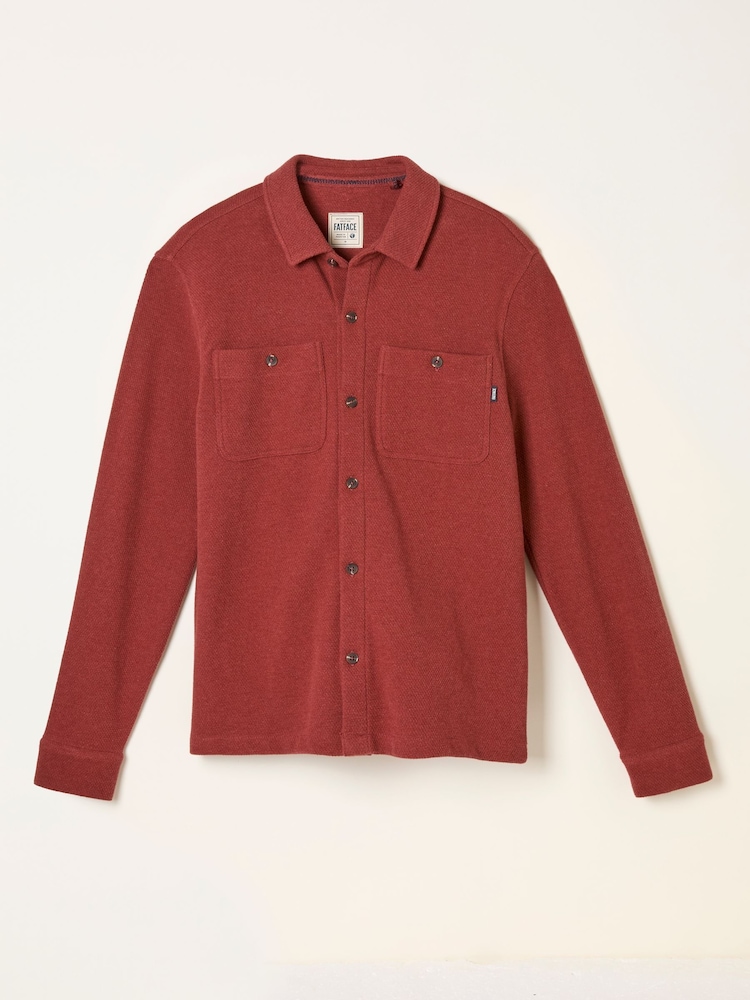 FatFace Terracotta Waffle Shirt - Image 1 of 1 FatFace Terracotta Waffle Shirt - Image 1 of 1