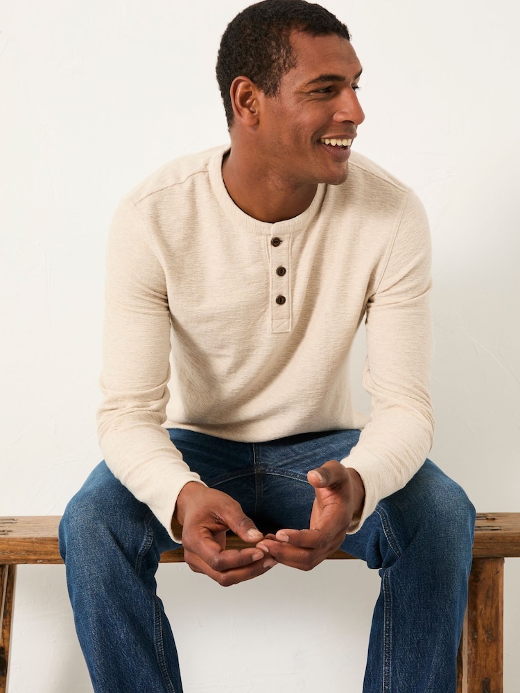 FatFace Nutbourne Henley Oatmeal Nutbourne Henley - Image 1 of 5
