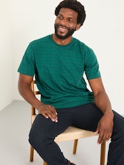 FatFace Lulworth Emerald Green Textured T-Shirt - Image 1 of 5