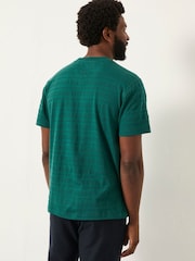 FatFace Lulworth Emerald Green Textured T-Shirt - Image 2 of 5