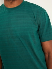 FatFace Lulworth Emerald Green Textured T-Shirt - Image 3 of 5