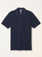 FatFace Navy Short Sleeve Pique Polo - Image 5 of 5