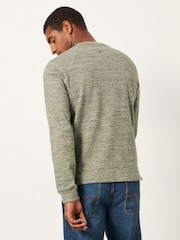 FatFace Compton Green Haze Twist Long Sleeve Henley - Image 2 of 6