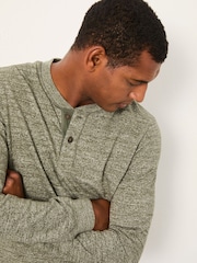 FatFace Compton Green Haze Twist Long Sleeve Henley - Image 5 of 6