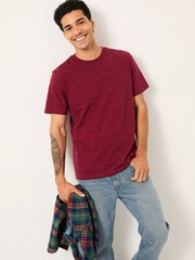 FatFace Lulworth Claret Textured Tshirt - Image 4 of 5