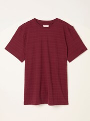 FatFace Lulworth Claret Textured Tshirt - Image 5 of 5