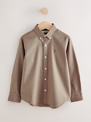 Taupe Single Oxford Shirt (3-16yrs) - Image 1 of 4