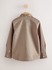 Taupe Single Oxford Shirt (3-16yrs) - Image 2 of 4