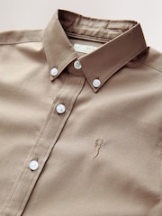 Taupe Single Oxford Shirt (3-16yrs) - Image 3 of 4