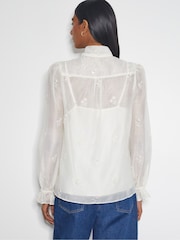 Monsoon Natural Mae Organza Pussybow Blouse - Image 3 of 3