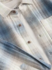 Blue Shadow Check Long Sleeve Check Shirt and T-Shirt Set 2 Piece (3-16yrs) - Image 14 of 18