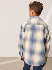 Blue Shadow Check Long Sleeve Check Shirt and T-Shirt Set 2 Piece (3-16yrs) - Image 18 of 18