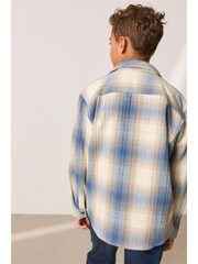 Blue Shadow Check Long Sleeve Check Shirt and T-Shirt Set 2 Piece (3-16yrs) - Image 4 of 18