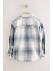 Blue Shadow Check Long Sleeve Check Shirt and T-Shirt Set 2 Piece (3-16yrs) - Image 7 of 18