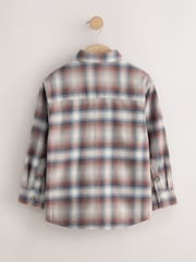 Rust Brown Long Sleeve Check Shirt and T-Shirt Set 2 Piece (3-16yrs) - Image 2 of 5