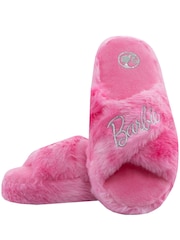 Character Pink Barbie Fluffy Sliders - Image 1 of 5