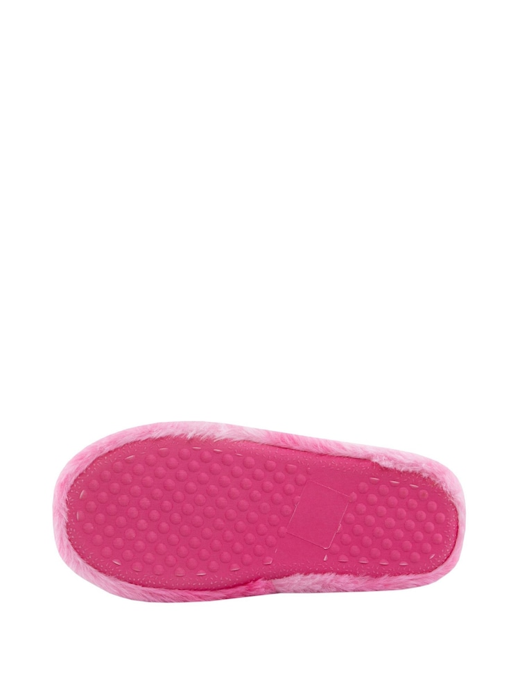 Character Pink Barbie Fluffy Sliders - Image 5 of 5