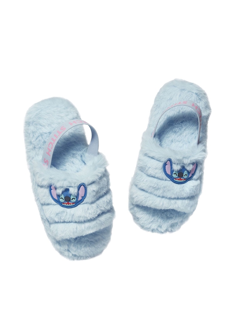 Character Blue Disney Lilo & Stitch Fluffy Sliders - Image 1 of 10
