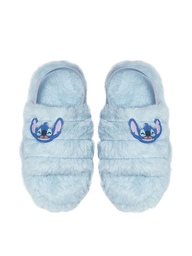 Character Blue Disney Lilo & Stitch Fluffy Sliders - Image 4 of 10