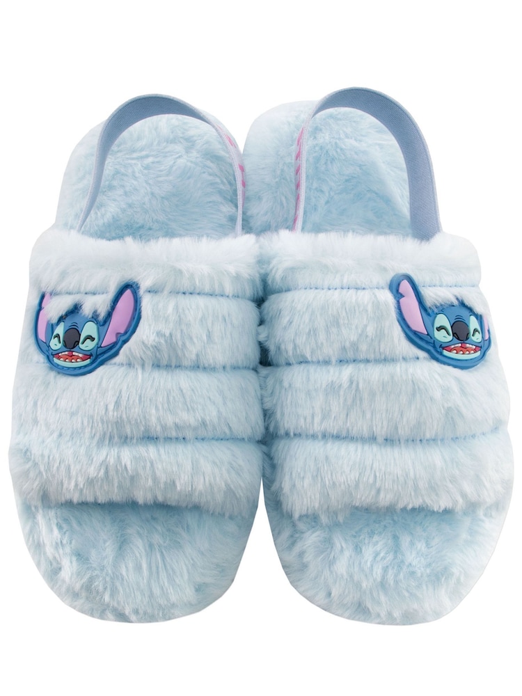 Character Blue Disney Lilo & Stitch Fluffy Sliders - Image 5 of 10
