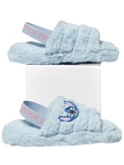 Character Blue Disney Lilo & Stitch Fluffy Sliders - Image 6 of 10