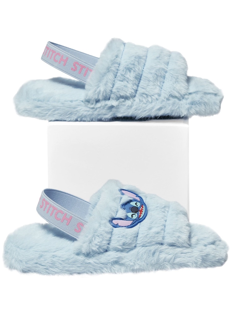 Character Blue Disney Lilo & Stitch Fluffy Sliders - Image 6 of 10