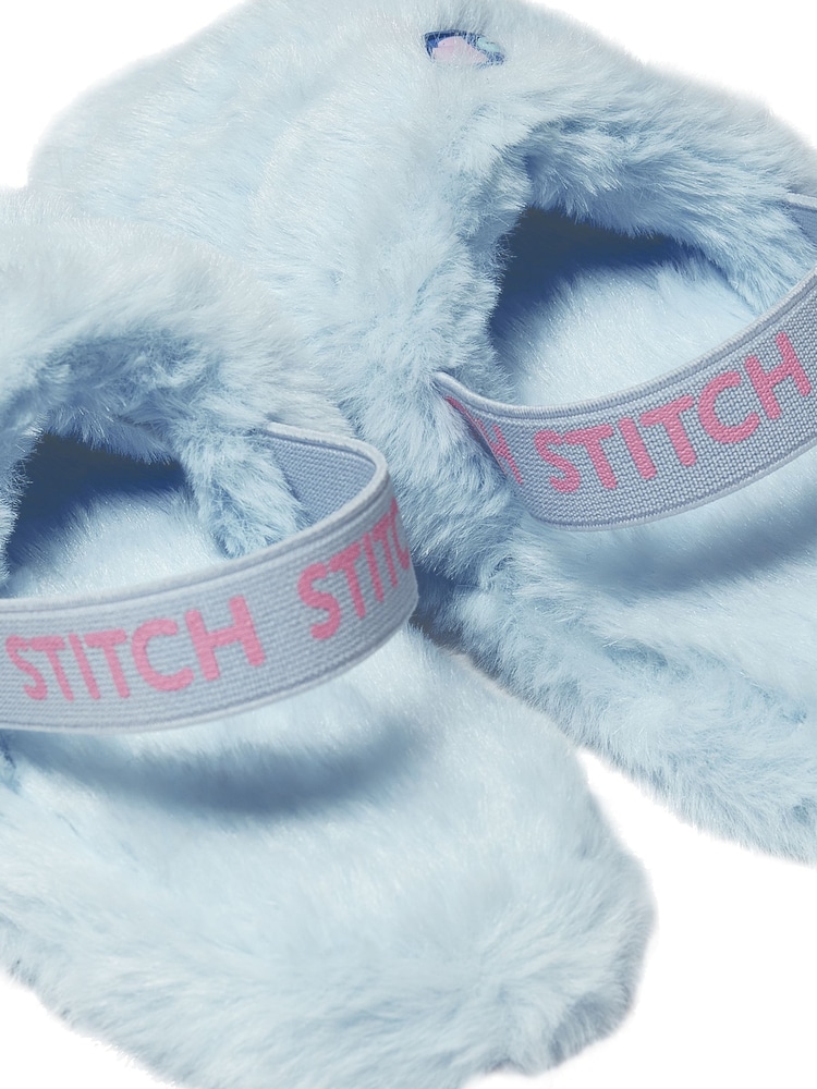 Character Blue Disney Lilo & Stitch Fluffy Sliders - Image 9 of 10