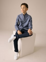 Airforce Blue Single Oxford Shirt (3-16yrs) - Image 2 of 6