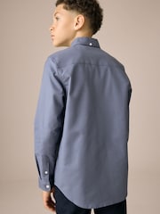 Airforce Blue Single Oxford Shirt (3-16yrs) - Image 3 of 6