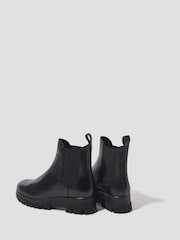 Monsoon Black Carrie Leather Chunky Chelsea Boots - Image 2 of 2