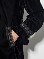 Monsoon Black Beatrix Velvet Mini Dress - Image 2 of 4