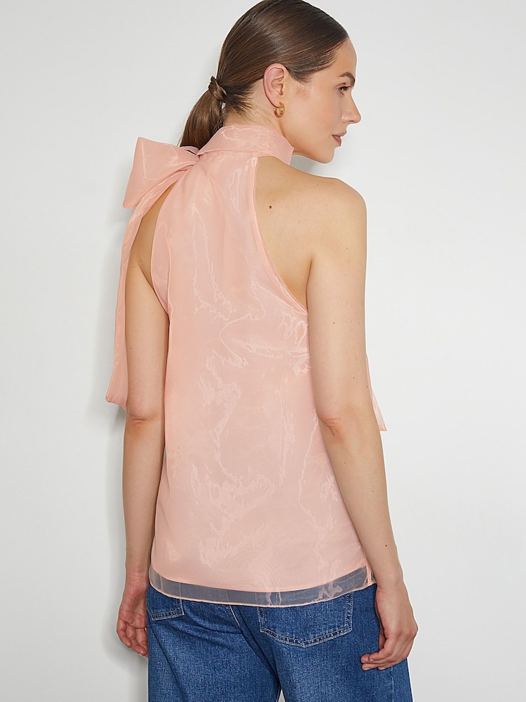 Monsoon Vera Sleeveless Organza Pussybow Top - Imagen 3 de 3
