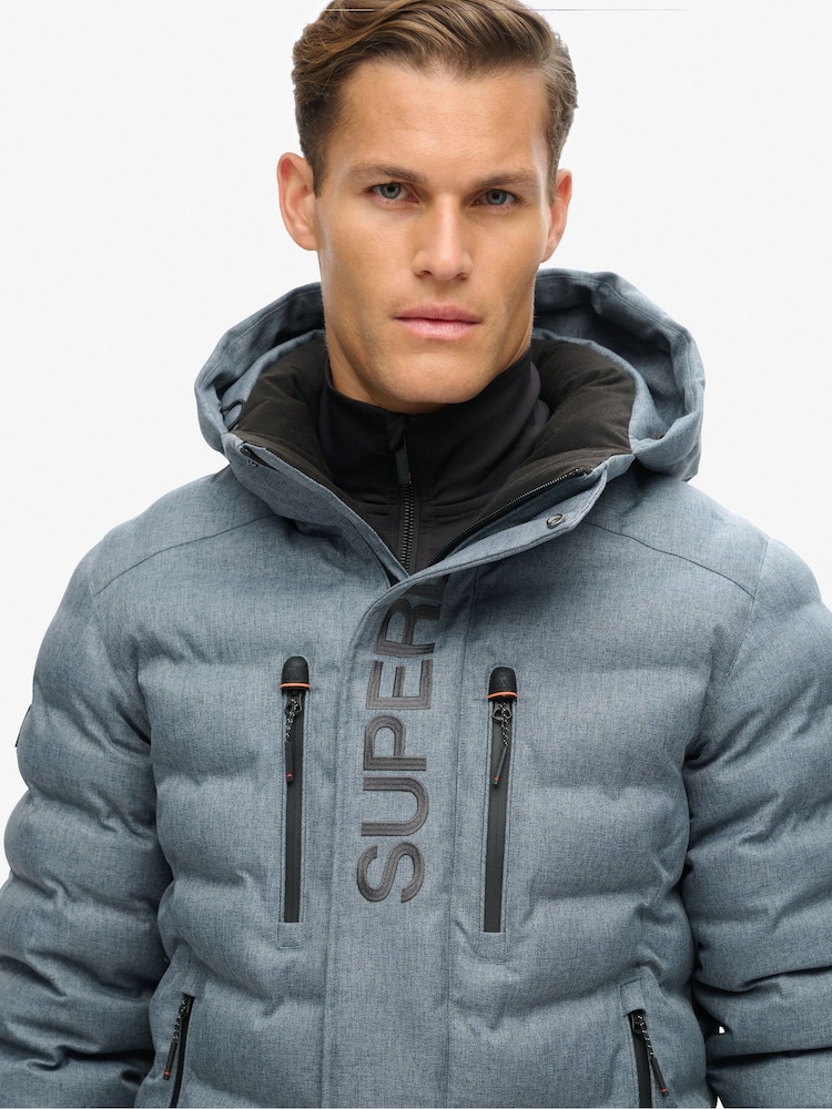 Superdry Blue Ski Fuji Padded Jacket - Image 4 of 4