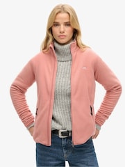 Superdry Pink Polar Fleece Full Zip Jacket - Image 1 of 4
