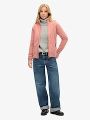 Superdry Pink Polar Fleece Full Zip Jacket - Image 3 of 4