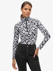 Superdry Black Ski Base Layer Half Zip Top - Image 1 of 3