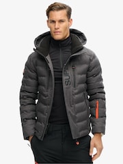 Superdry Grey Ski Fuji Padded Jacket - Image 4 of 4