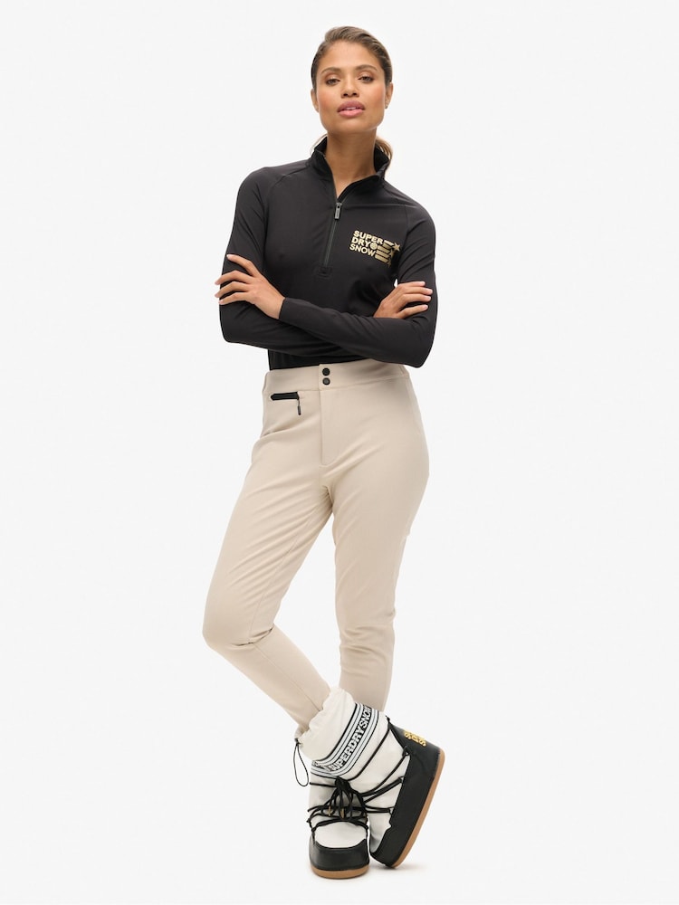 Superdry Grey Ski Luxe Legging Snow Trousers - Image 1 of 1