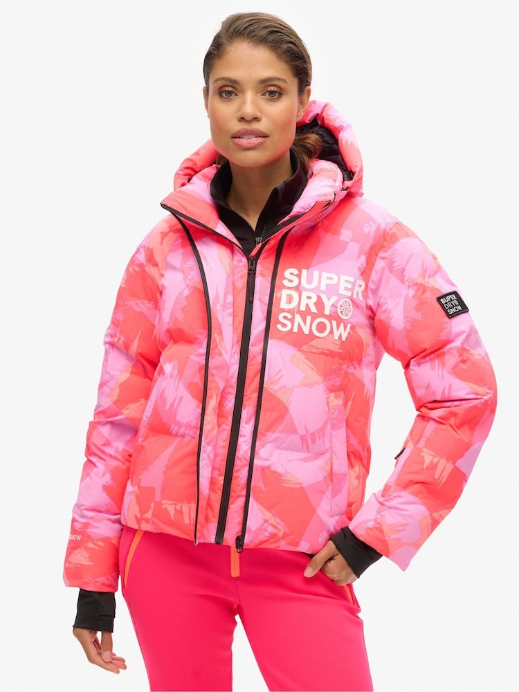 Superdry Hooded Ski Boxy Puffer Jacket - Image 1 of 4 Superdry Hooded Ski Boxy Puffer Jacket - Image 1 of 4