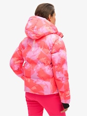 Superdry Pink Hooded Ski Boxy Puffer Jacket - Image 4 of 4