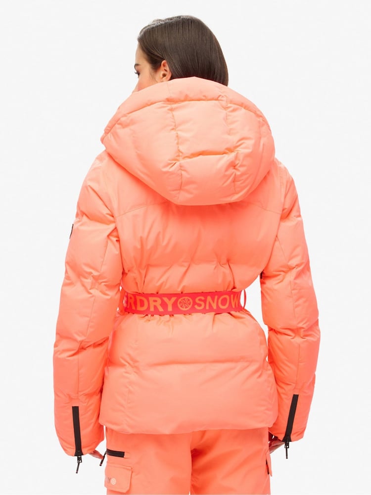 Superdry Pink Ski Luxe Puffer Jacket - Image 2 of 7